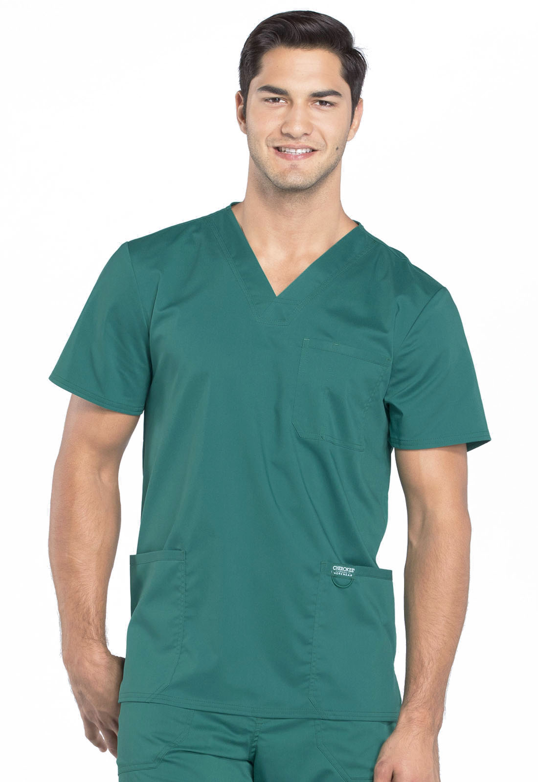 Workwear Revolution WW670 Men's V-Neck Scrub Top Hunter Green