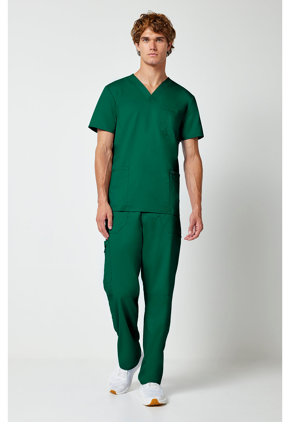 Workwear Revolution WW670 Men's V-Neck Scrub Top Hunter Green