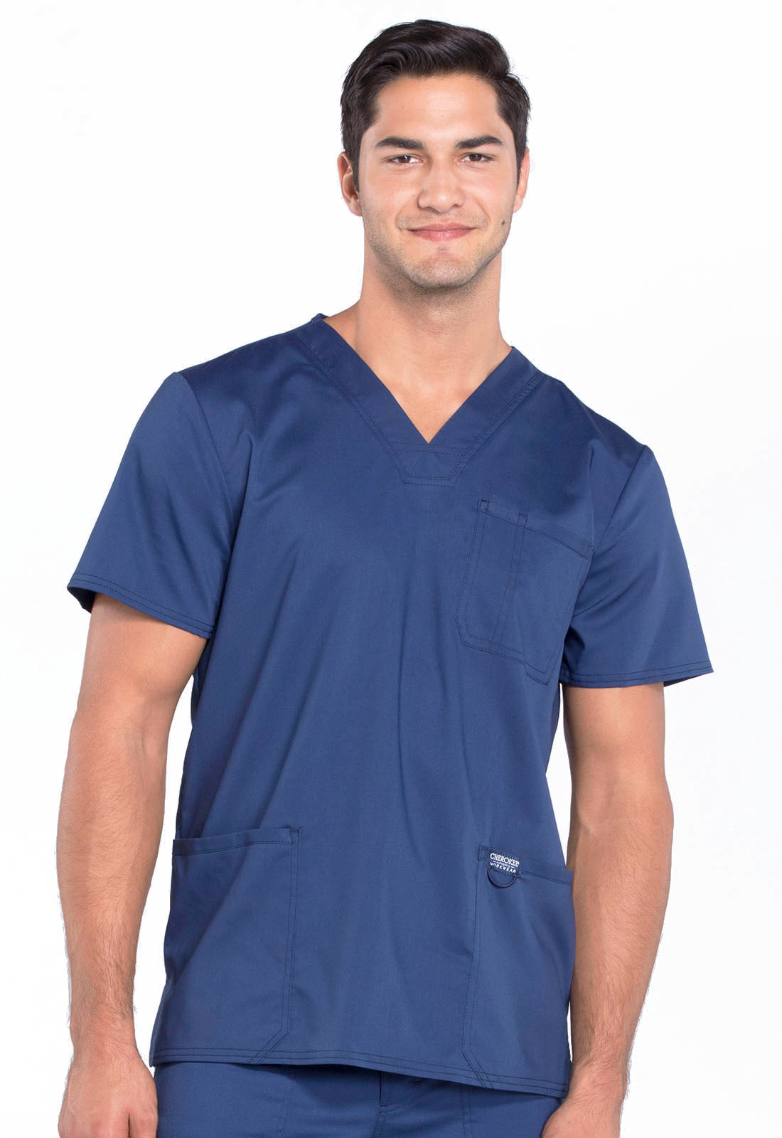 Workwear Revolution WW670 Men's V-Neck Scrub Top Navy