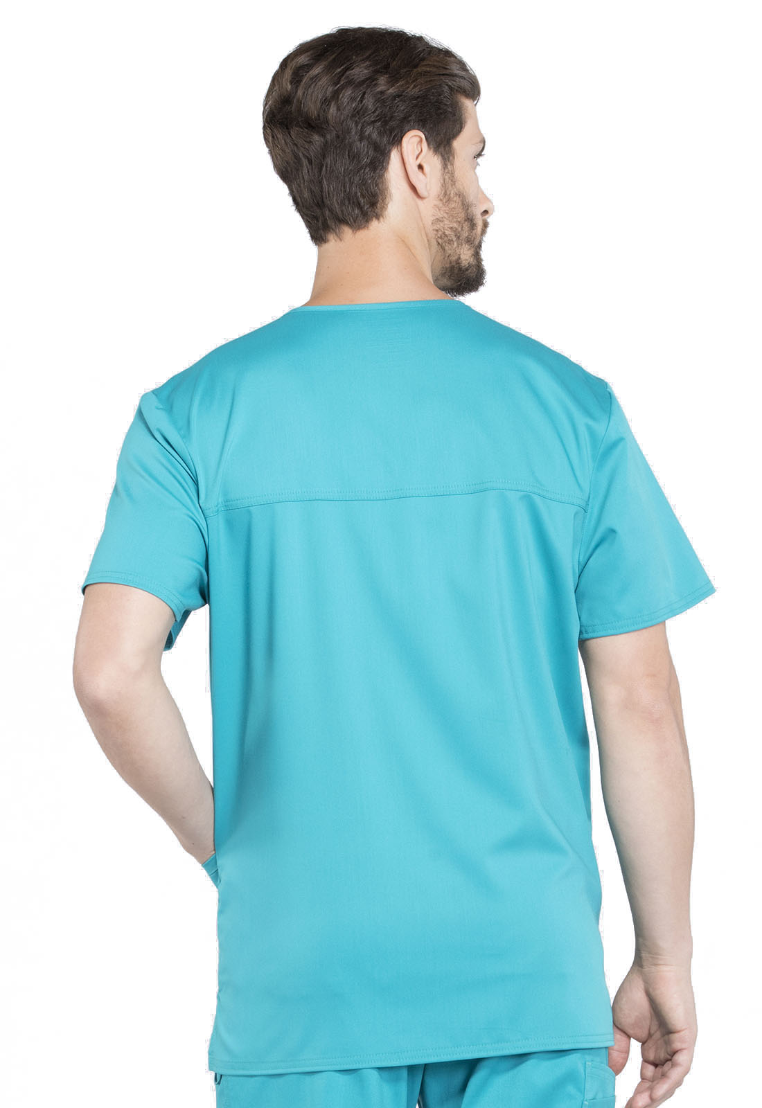 Workwear Revolution WW670 Men's V-Neck Scrub Top Teal Blue