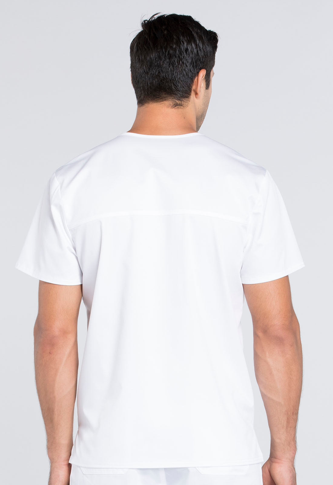 Workwear Revolution WW670 Men's V-Neck Scrub Top White