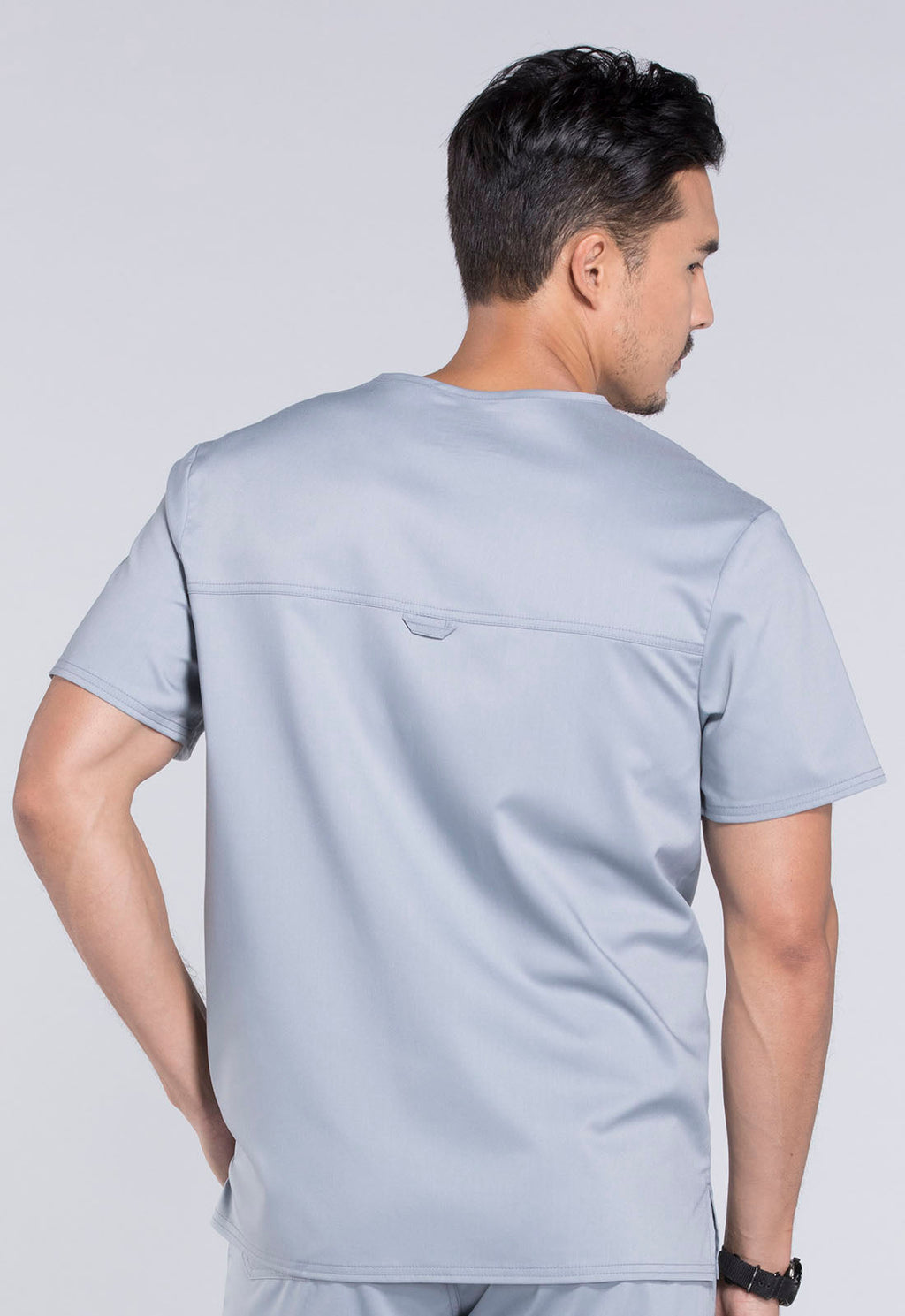 Workwear Revolution WW690 Men's Tuckable V-Neck Scrub Top Grey