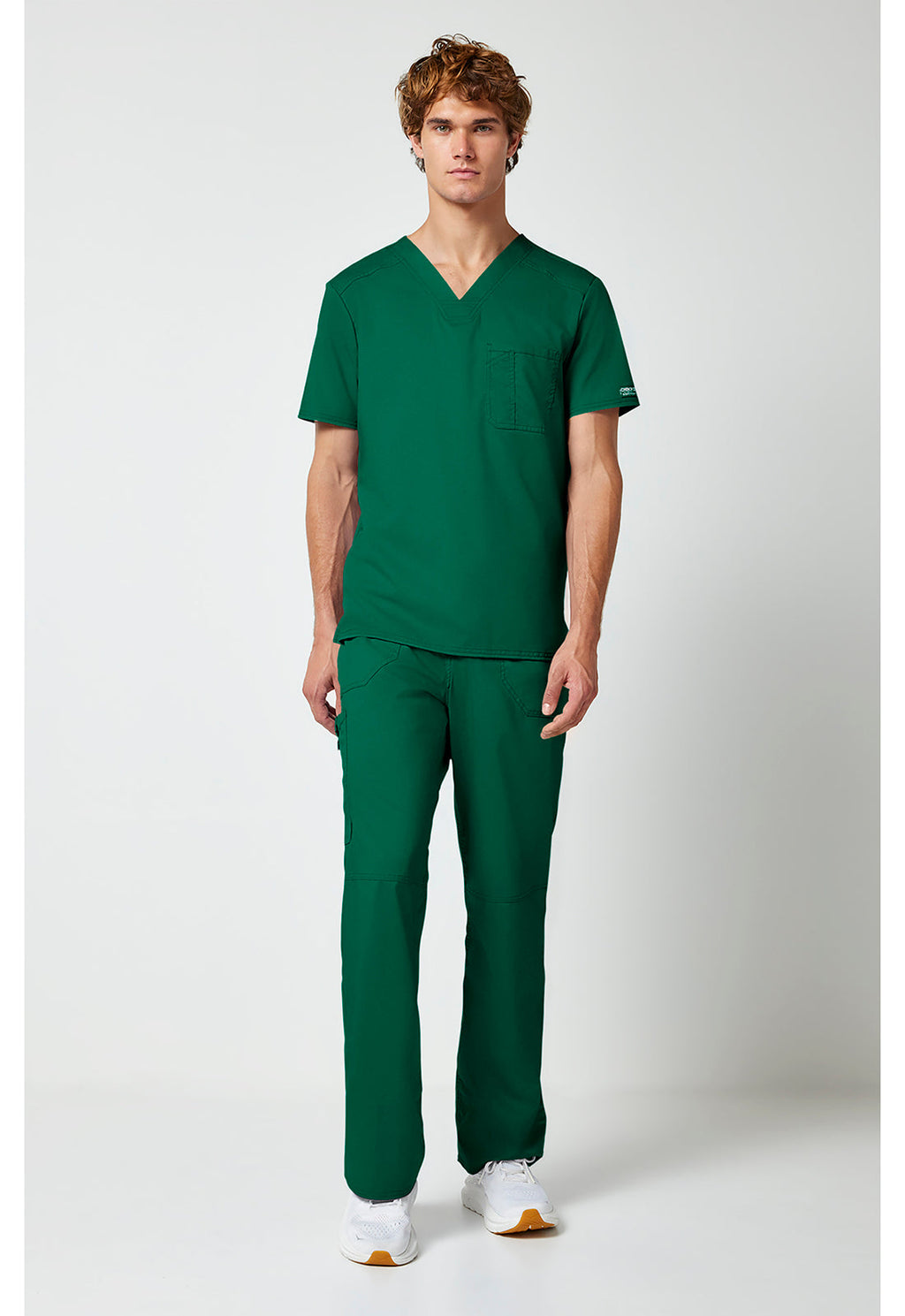 Workwear Revolution WW690 Men's Tuckable V-Neck Scrub Top Hunter Green