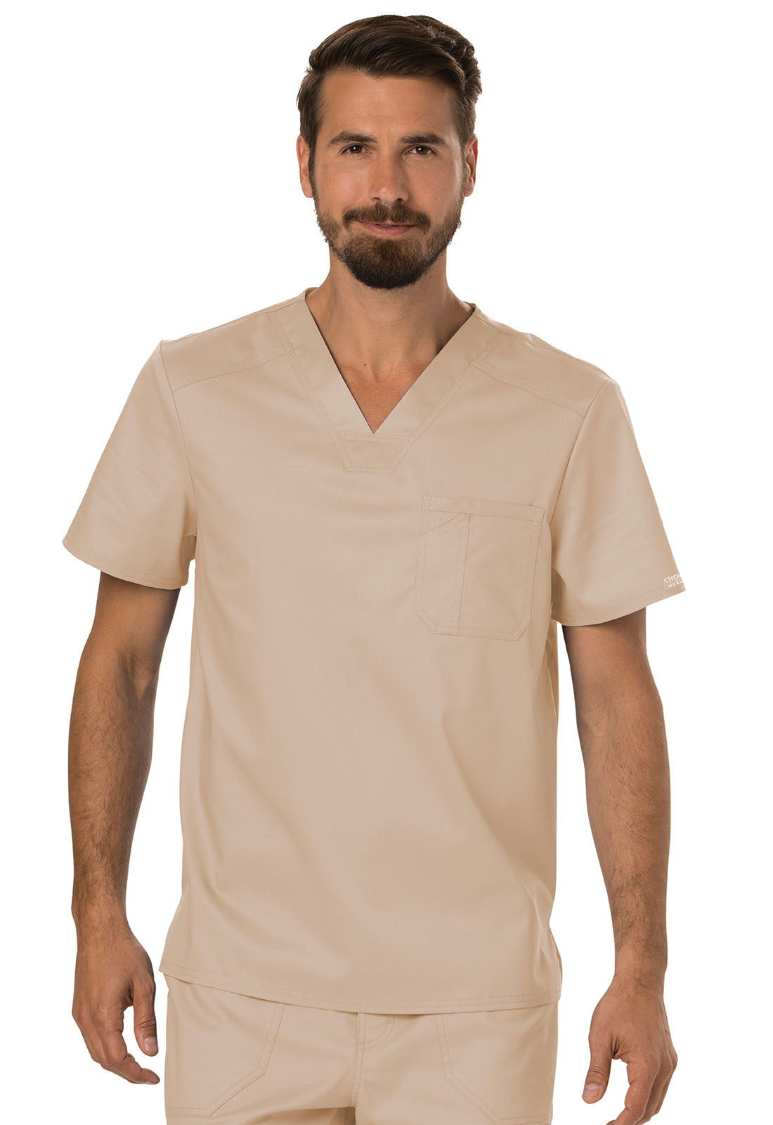 Revolution WW690 Men's Tuckable V-Neck Top Khaki