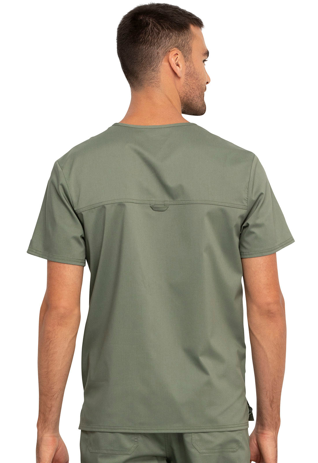 Workwear Revolution WW690 Men's Tuckable V-Neck Scrub Top Olive