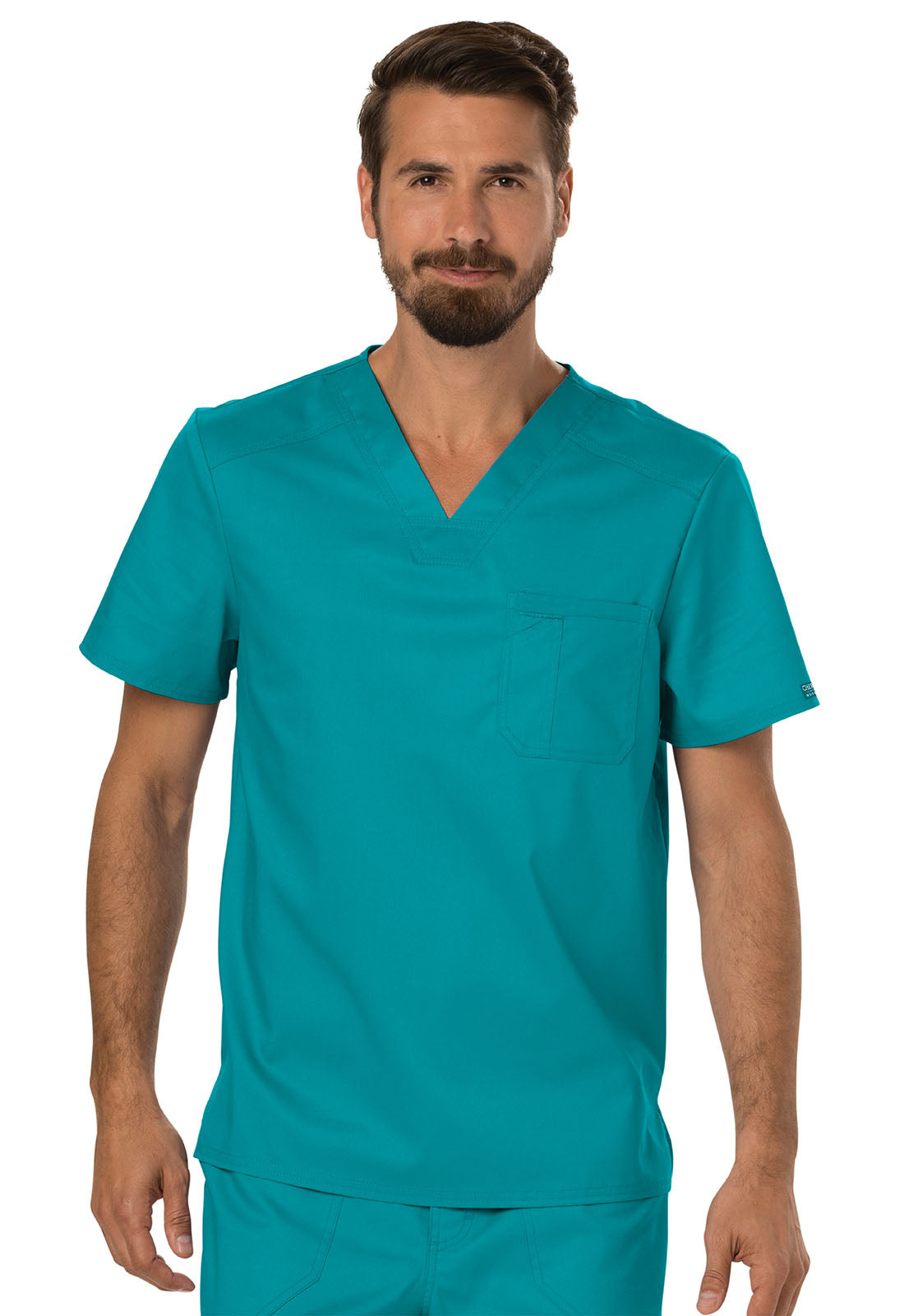 Revolution WW690 Men's Tuckable V-Neck Top Teal Blue