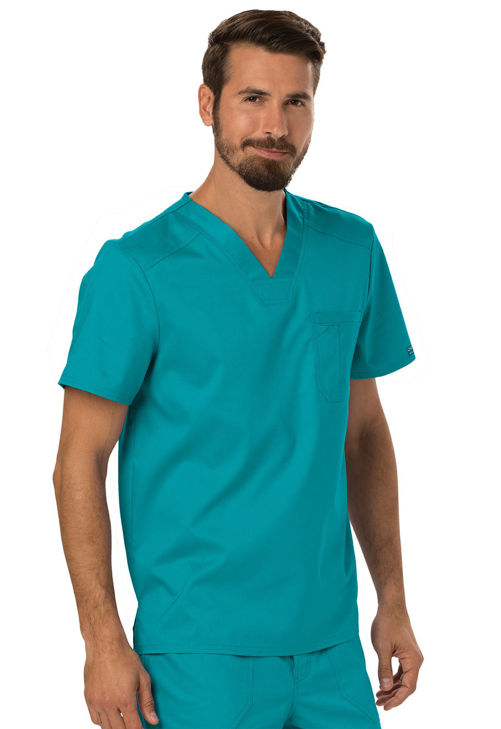 Revolution WW690 Men's Tuckable V-Neck Top Teal Blue