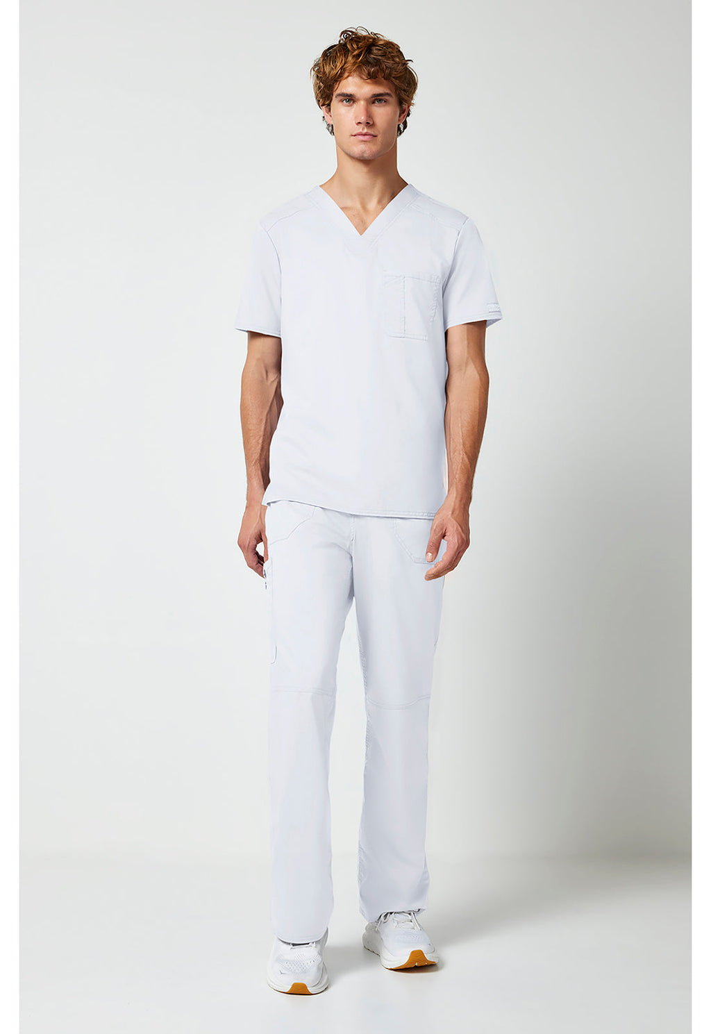 Revolution WW690 Men's Tuckable V-Neck Top White