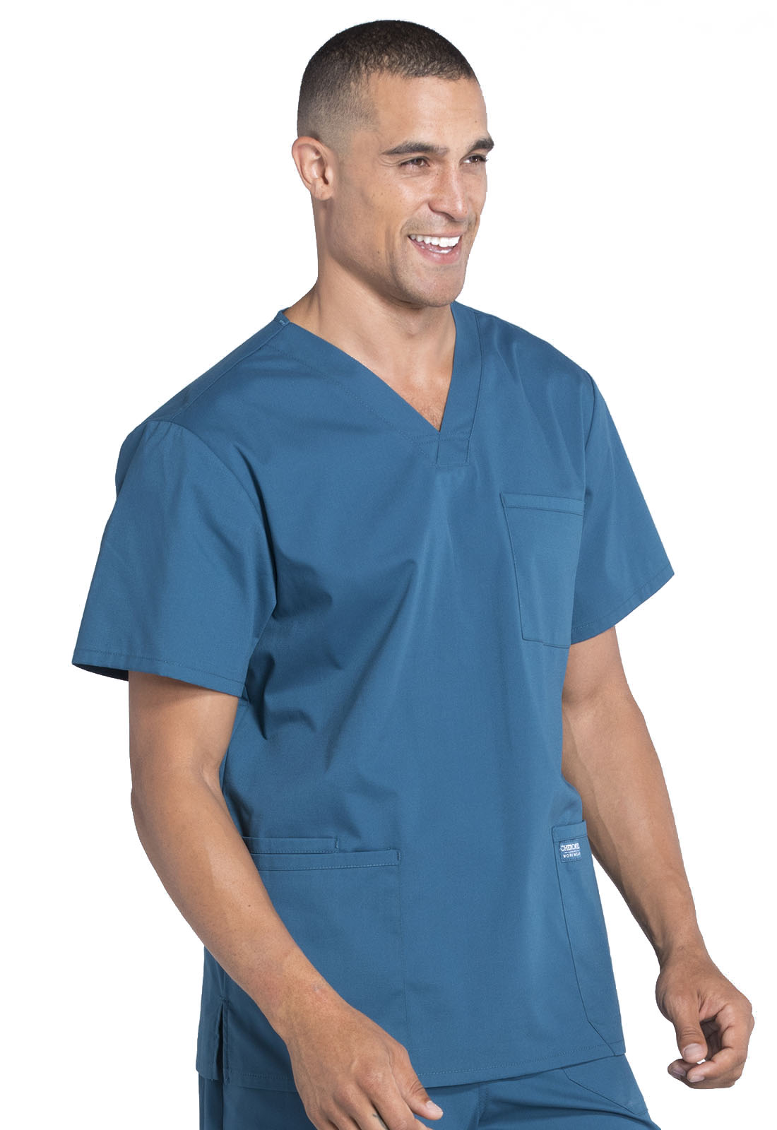Professionals WW695 Men's V-Neck Top Caribbean Blue