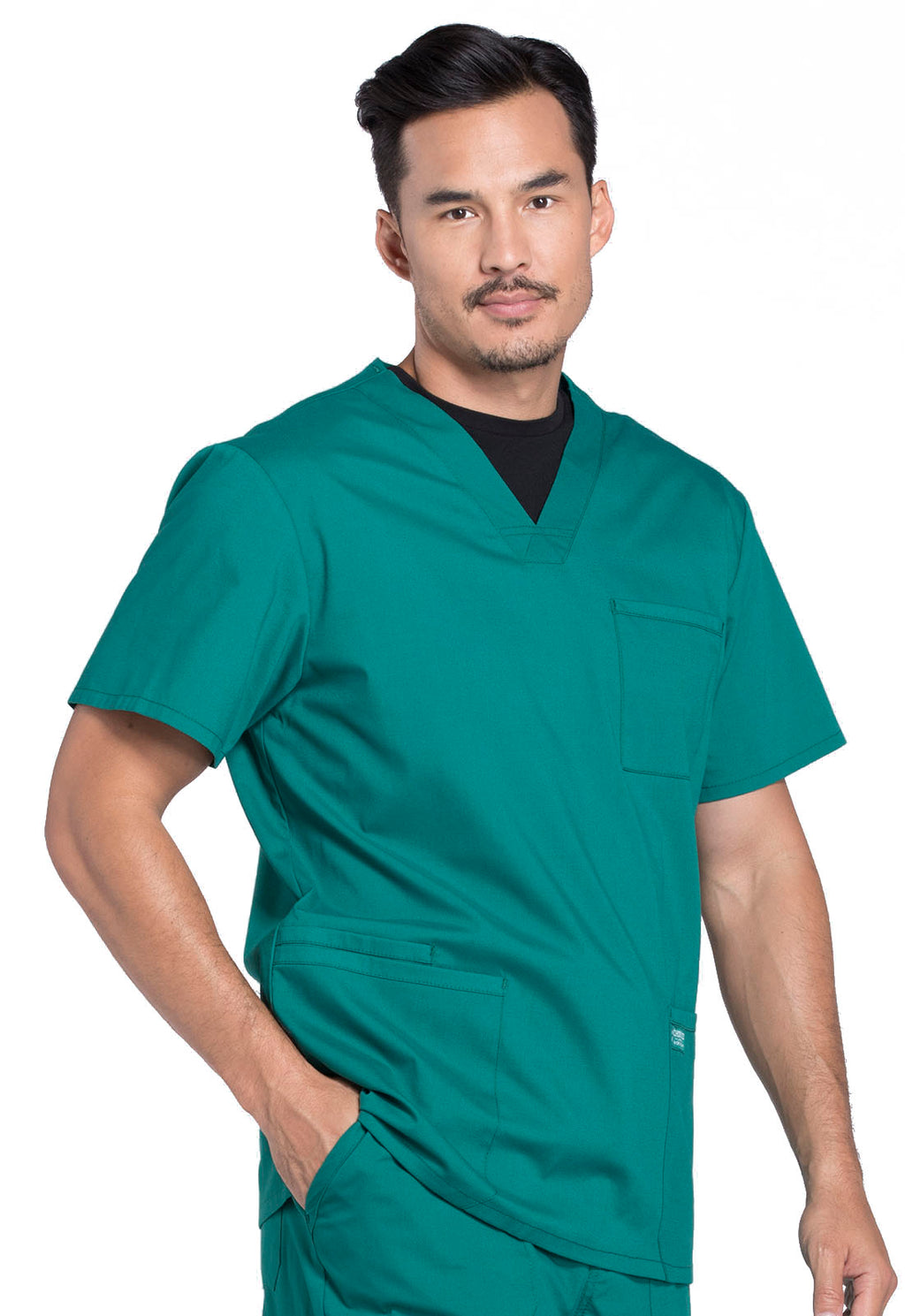 Professionals WW695 Men's V-Neck Top Hunter Green