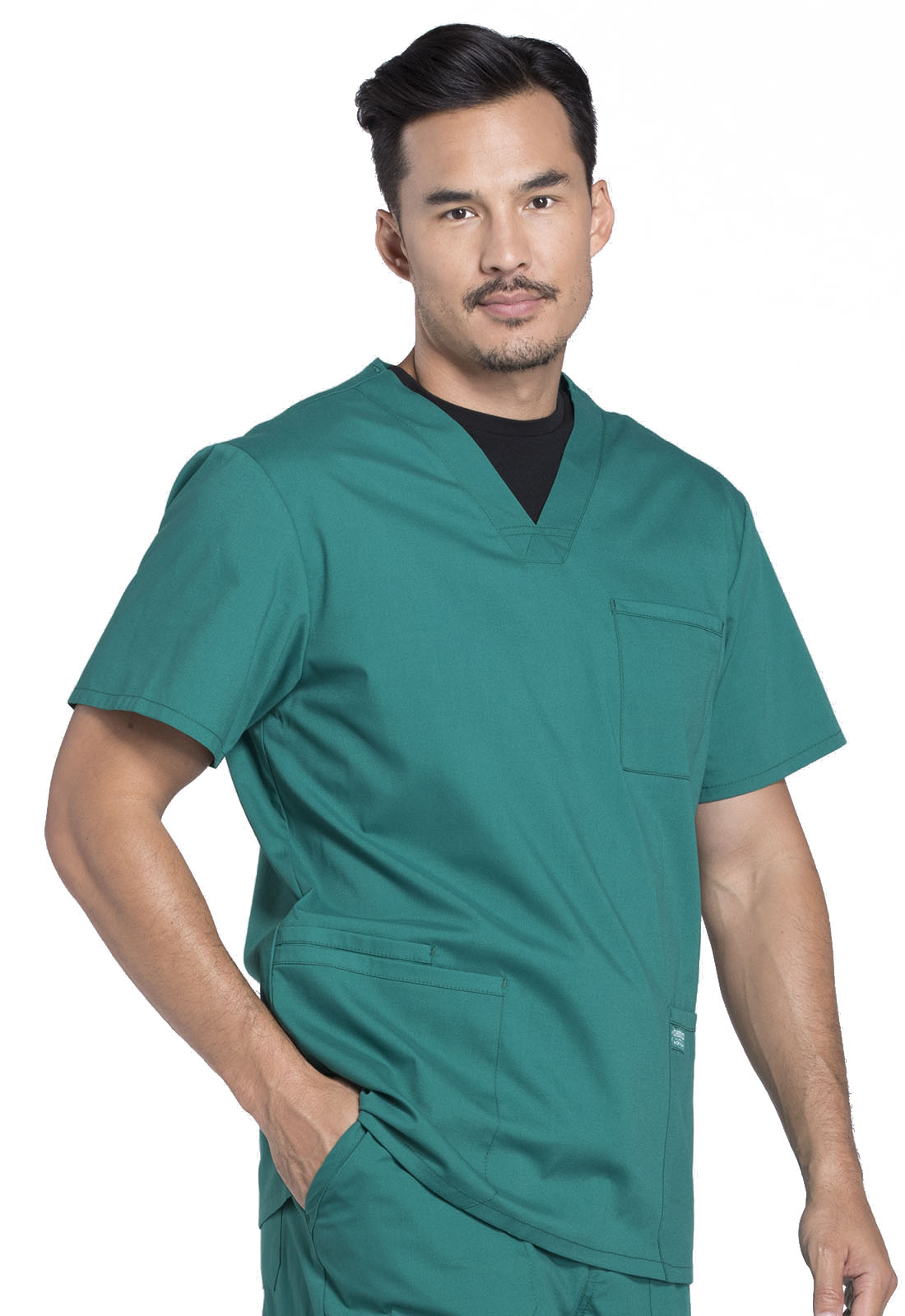 Professionals WW695 Men's V-Neck Top Hunter Green