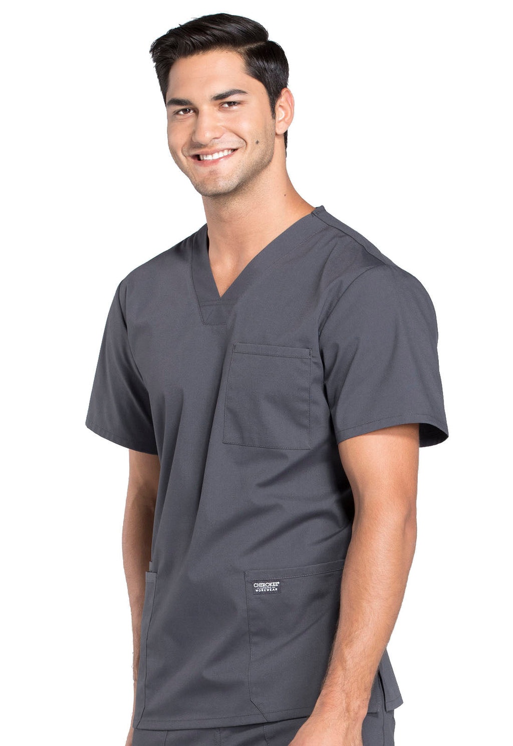Professionals WW695 Men's V-Neck Top Pewter