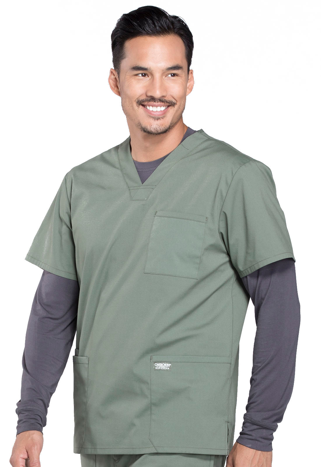 Professionals WW695 Men's V-Neck Top Olive