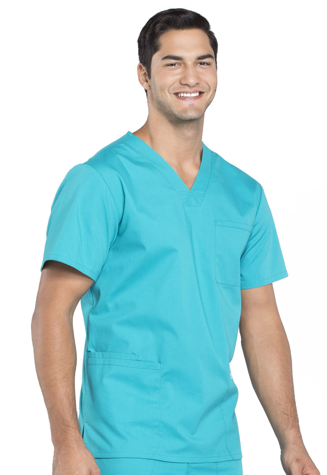 Professionals WW695 Men's V-Neck Top Teal Blue