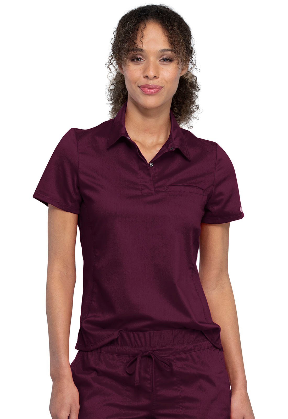 Revolution WW698 Tuckable Snap Front Polo Shirt Wine