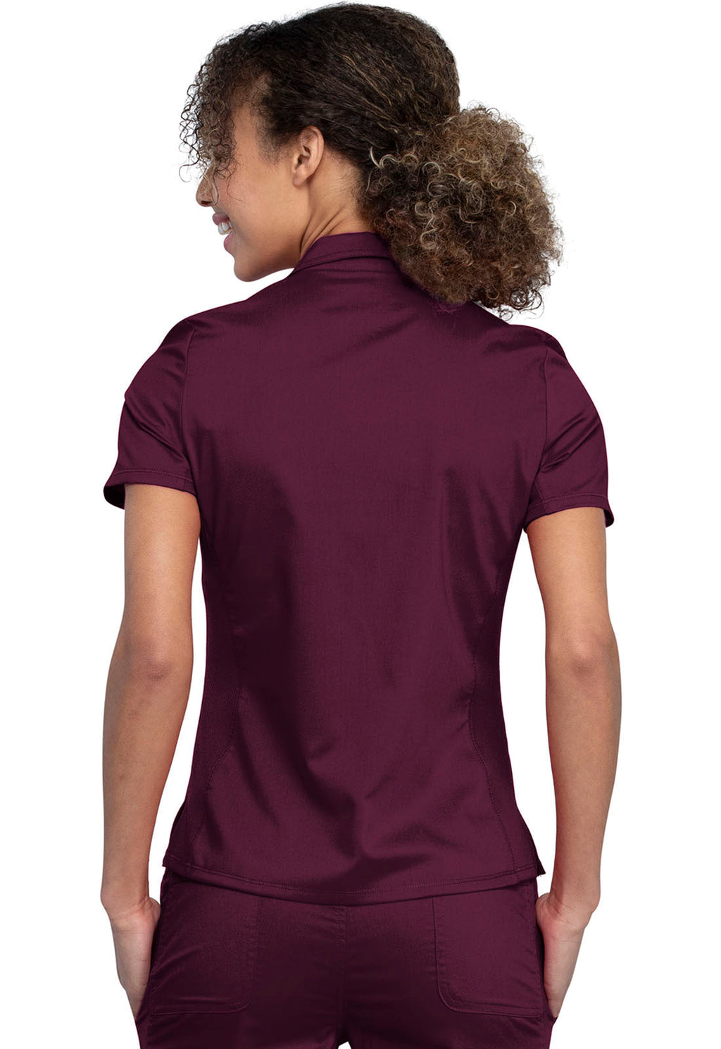 Revolution WW698 Tuckable Snap Front Polo Shirt Wine