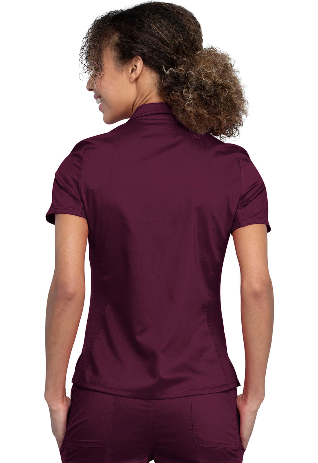 Revolution WW698 Tuckable Snap Front Polo Shirt Wine