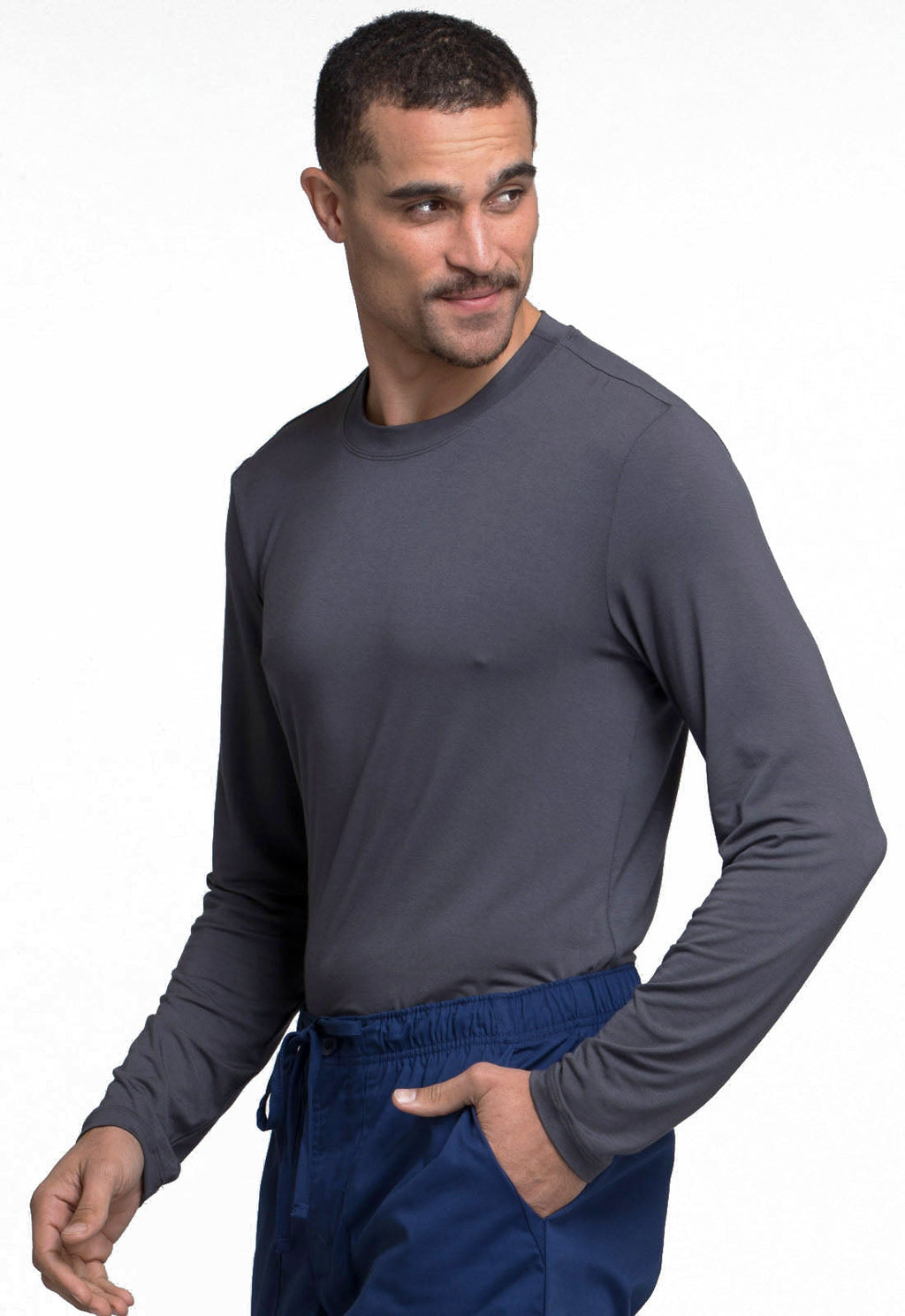 Professionals WW700 Men's Underscrub Knit Top Pewter