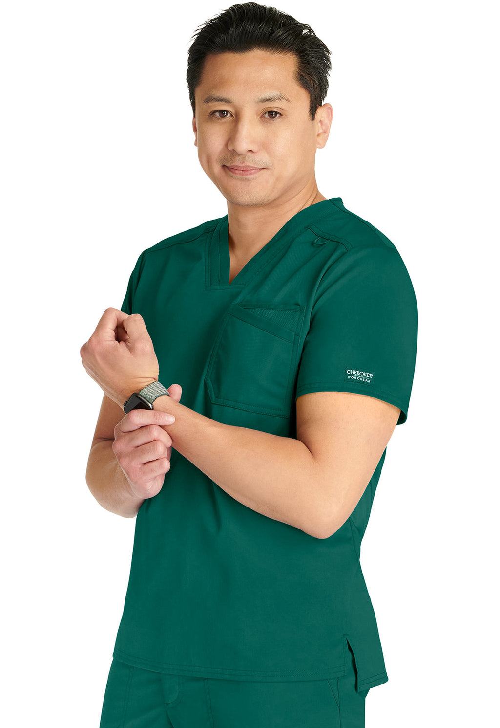 Revolution WW751 Men's V-Neck Top Hunter Green