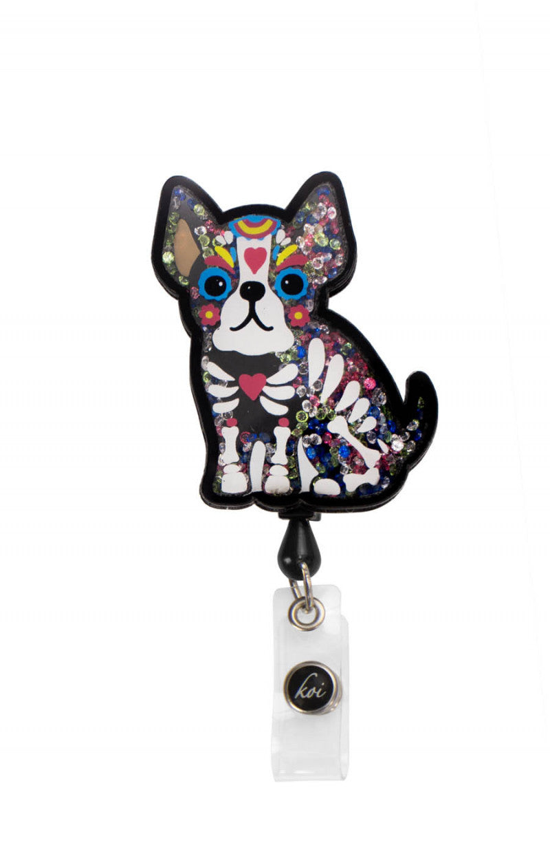Essentials A156 koi Shaker Badges Skeleton Dog