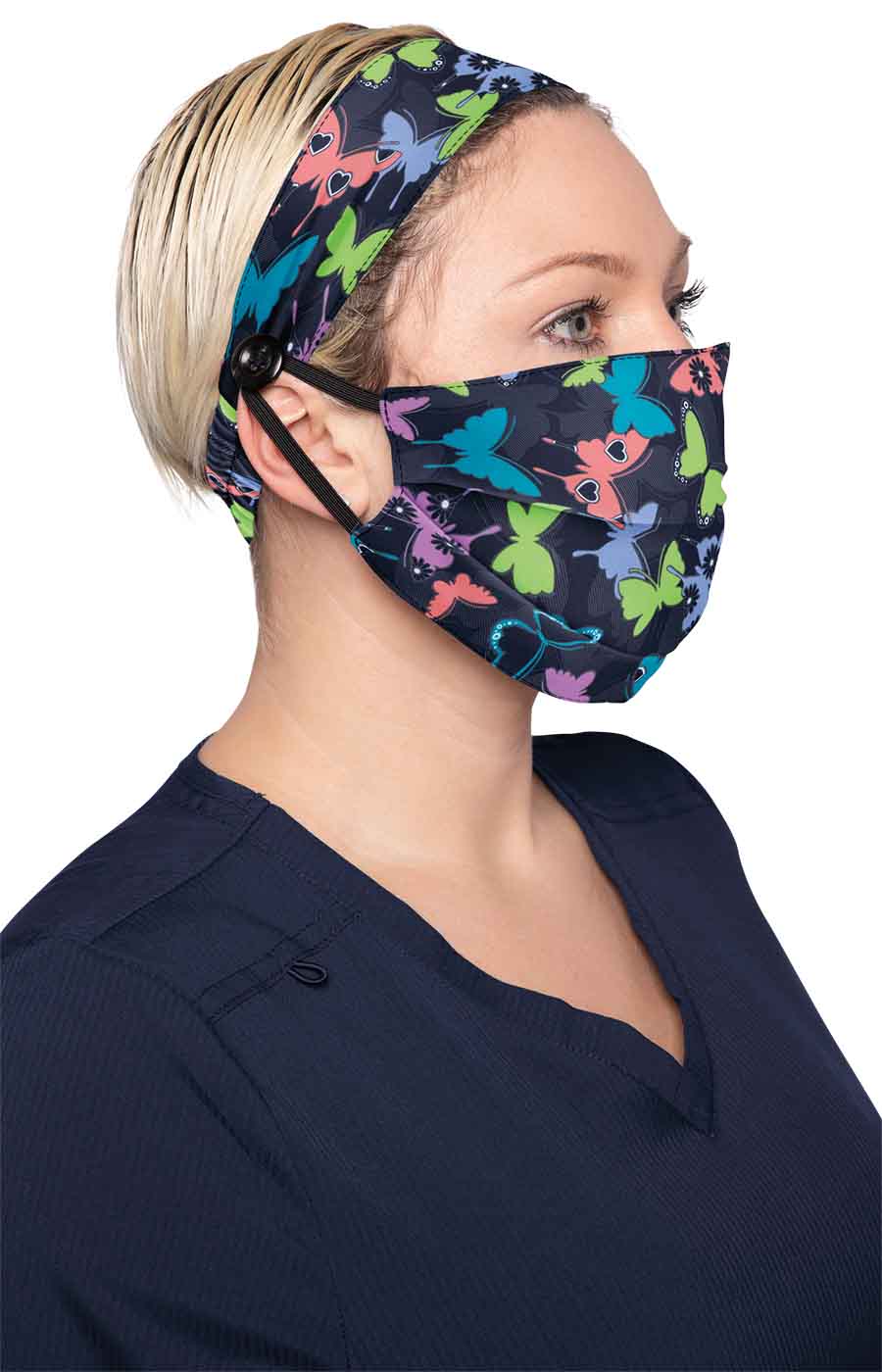 Basics A162 Fashion Mask + Headband Set Monarch