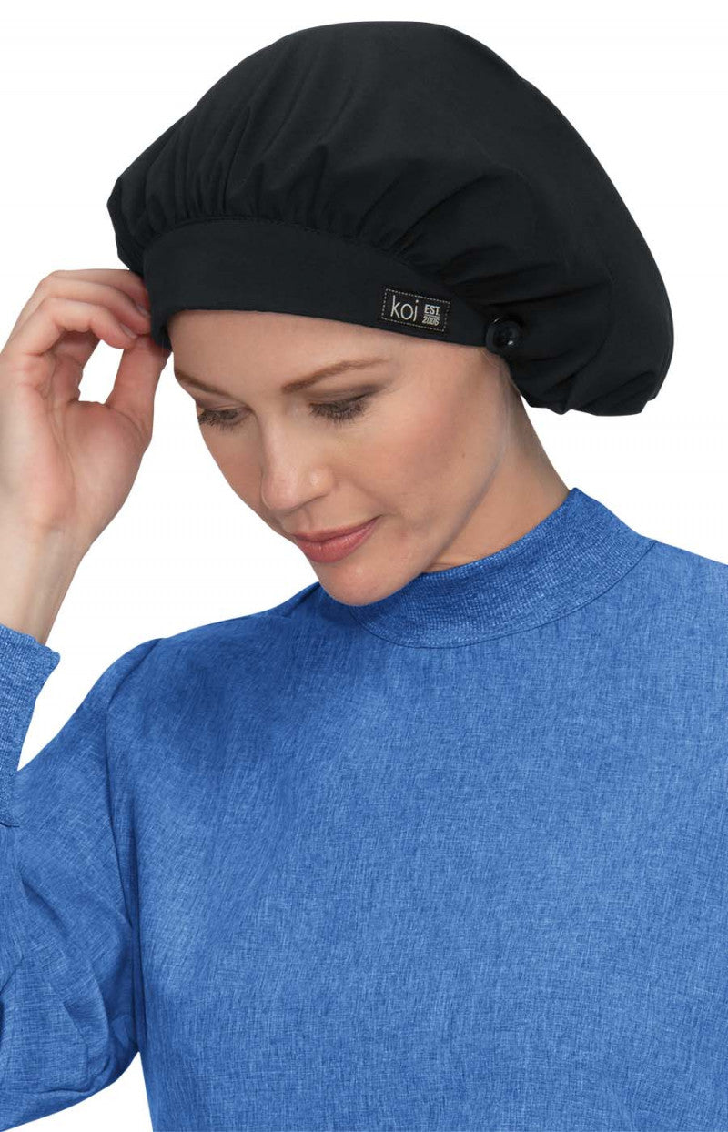 Koi Essentials A174 Bouffant Cap Black