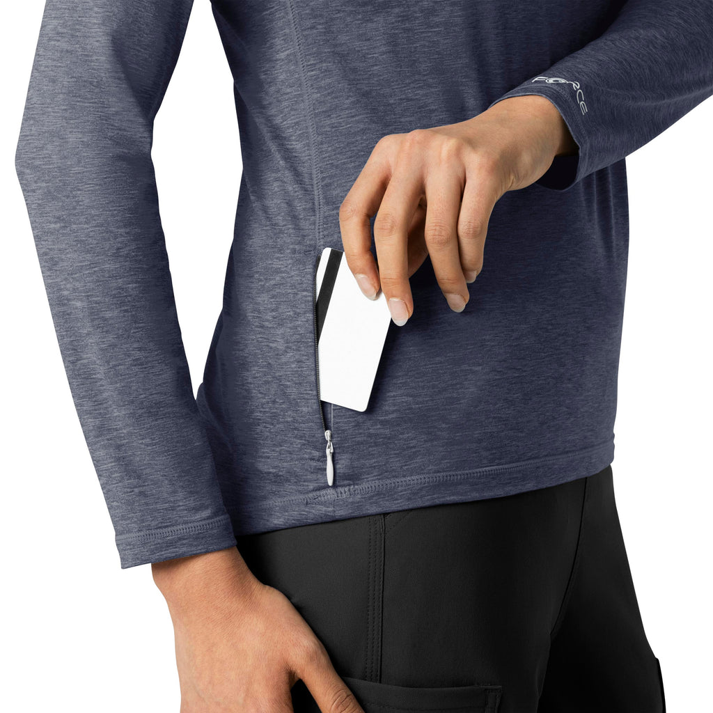 Force Sub-Scrubs C31009 Performance Long Sleeve Tee Navy Heather