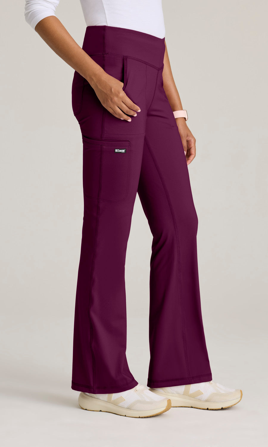 Grey's Anatomy Knits GRSP684 Swift Knit Scrub Pants Wine