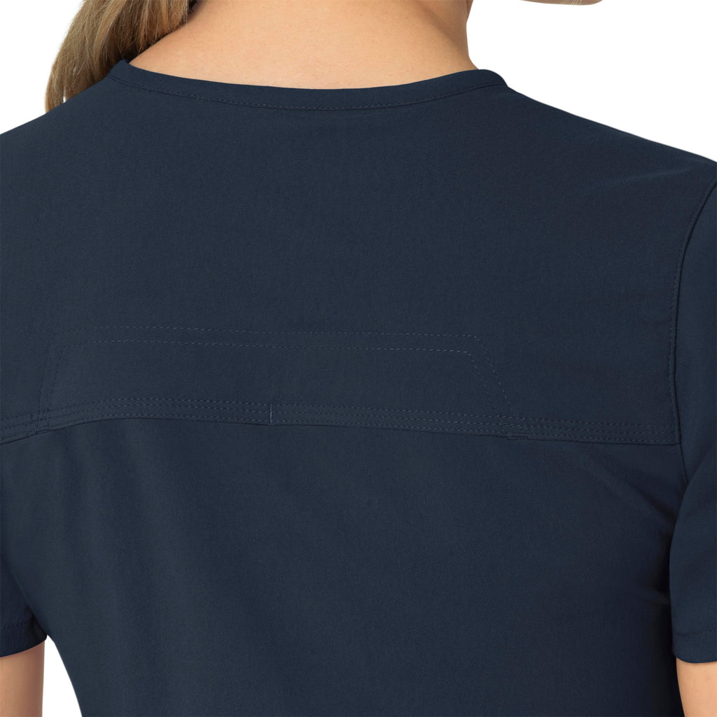 Rugged Flex Peak C12237 4-Pocket V-Neck Scrub Top Navy