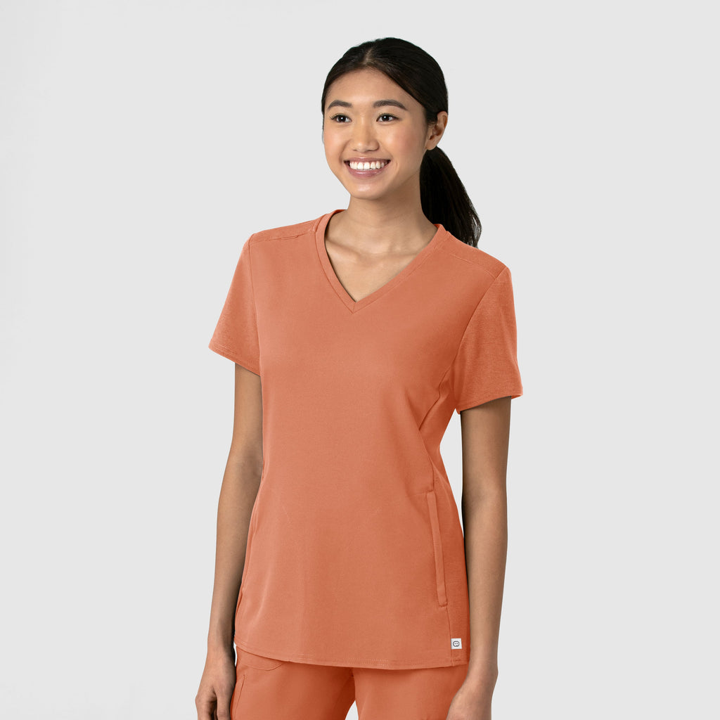 Thrive 6522 Flex-n-Reach V-Neck Scrub Top Terracotta