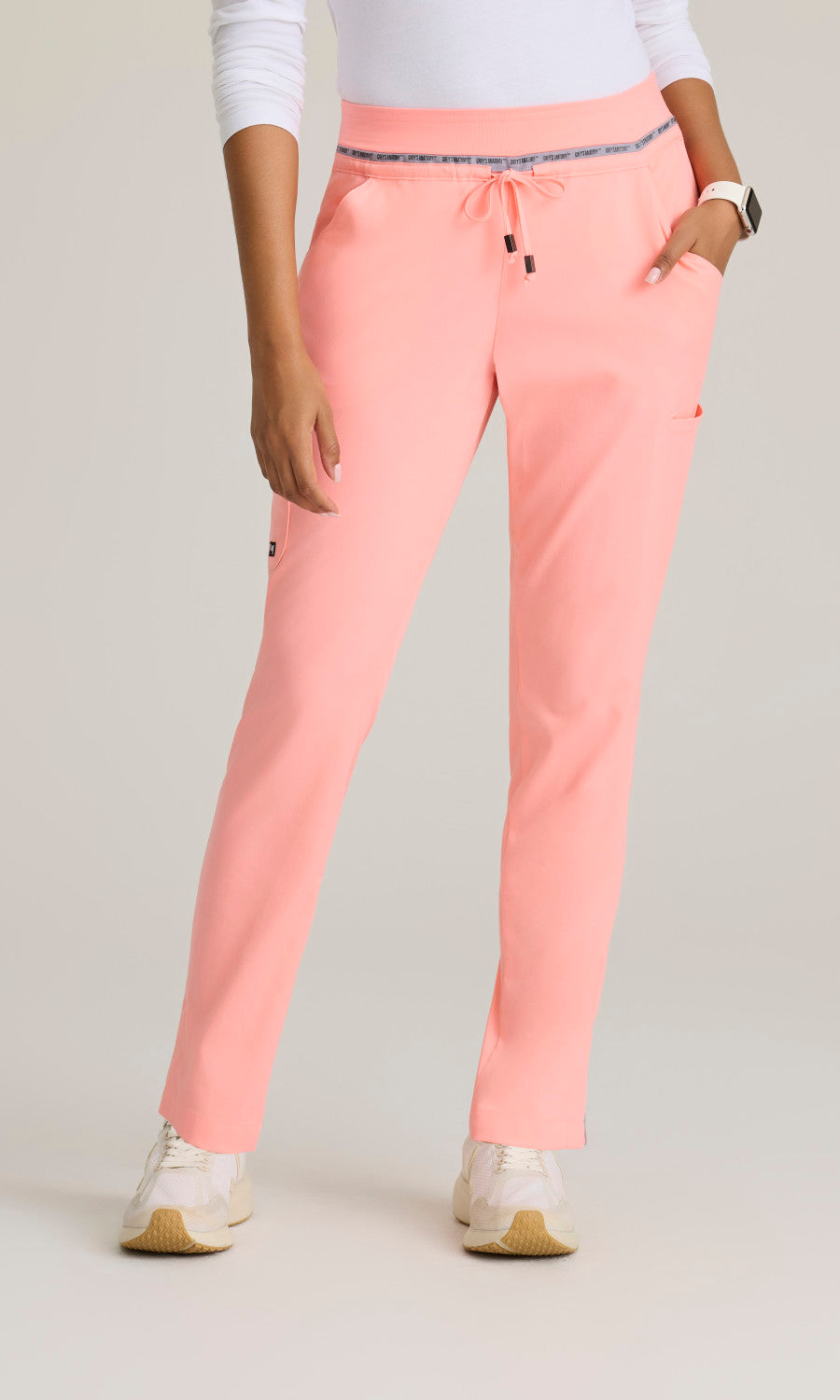Grey's Anatomy Stretch GRSP526 Serena Scrub Pants Bright Papaya
