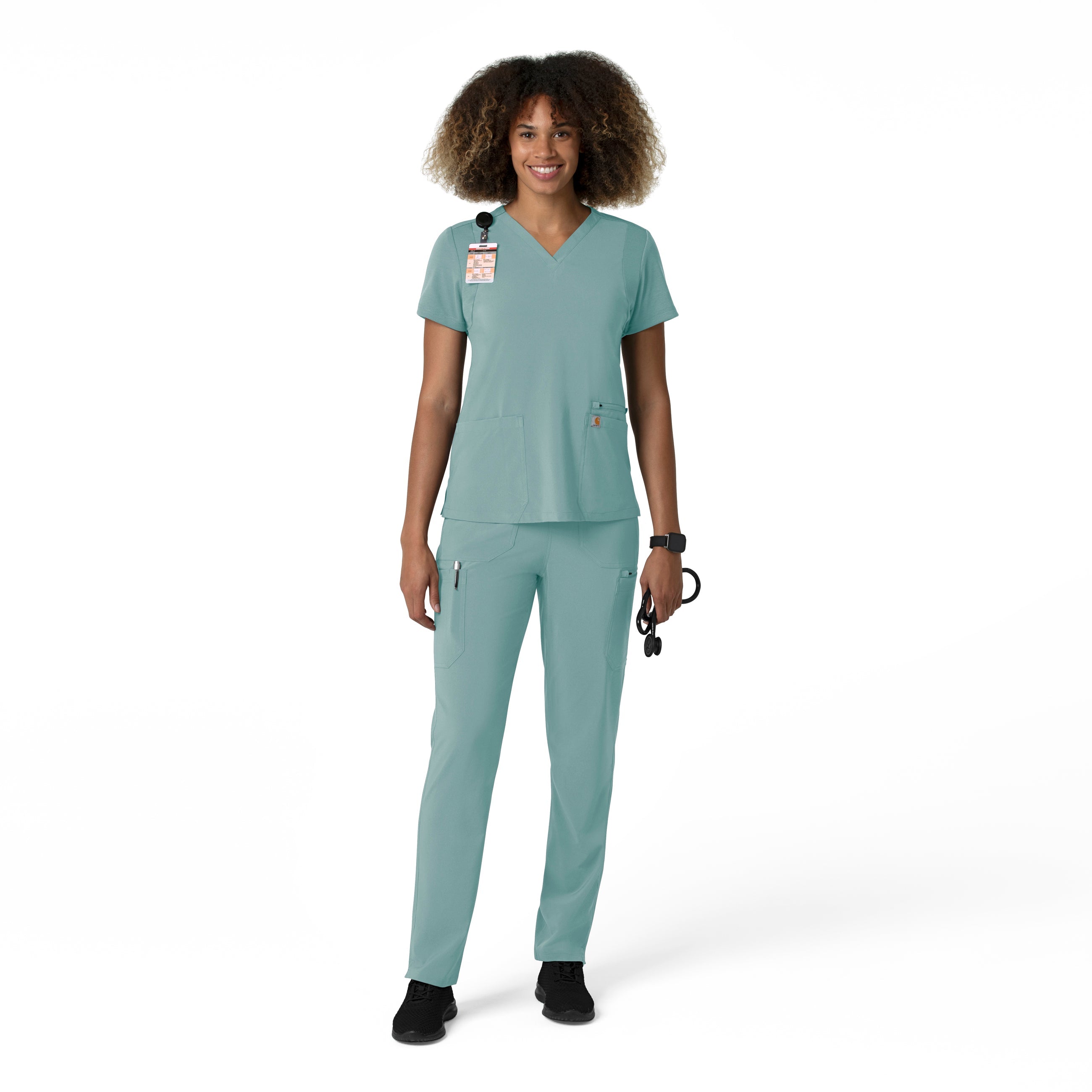 Force Cross-Flex C53210 Straight Leg Cargo Scrub Pants Summer Blue