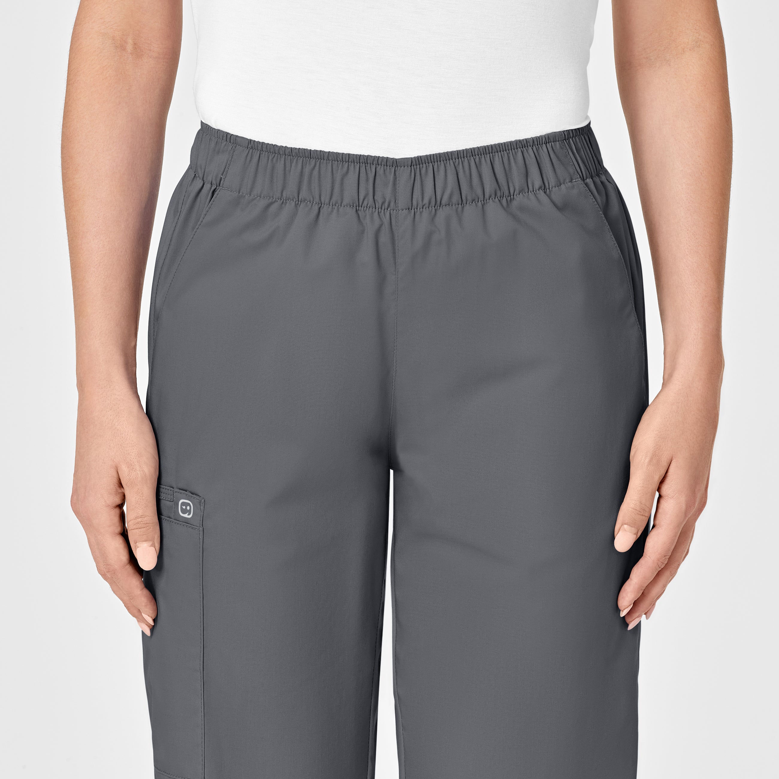 WonderWORK 501 Pull-On Cargo Scrub Pants Pewter