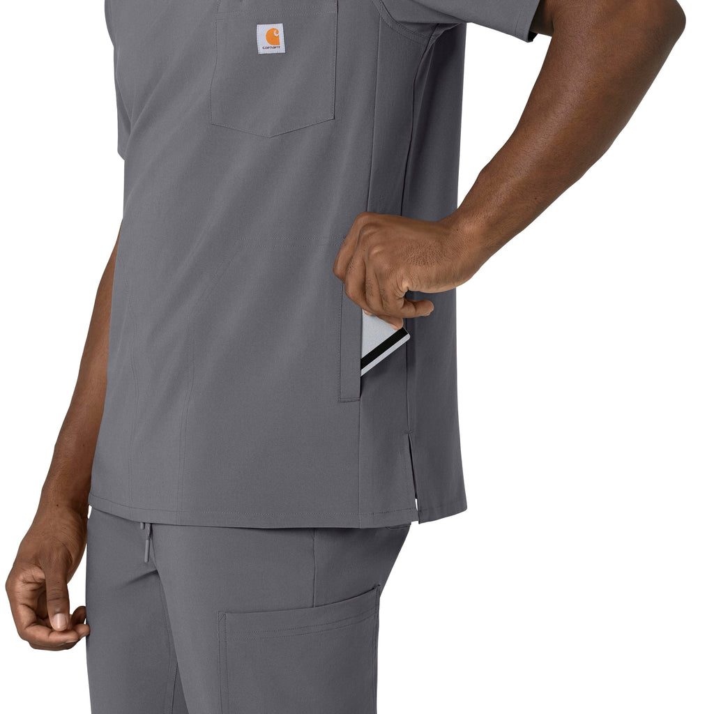 Force Cross-Flex C16410 Men's V-Neck Scrub Top Pewter