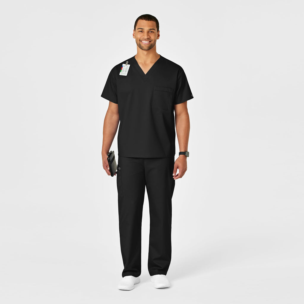 WonderWORK 500 Unisex Drawstring Cargo Scrub Pants Black