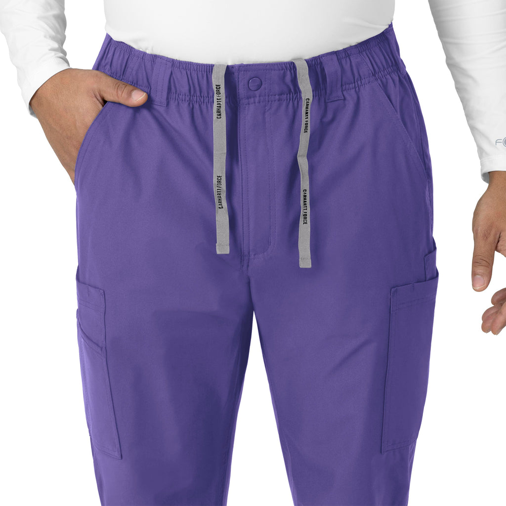 Force Essentials C56113 Men's Straight Leg Cargo Scrub Pants Grape