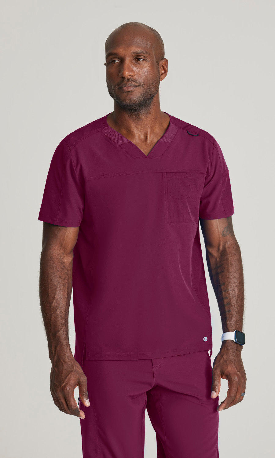 Barco One BOT195 Velocity Scrub Top Wine