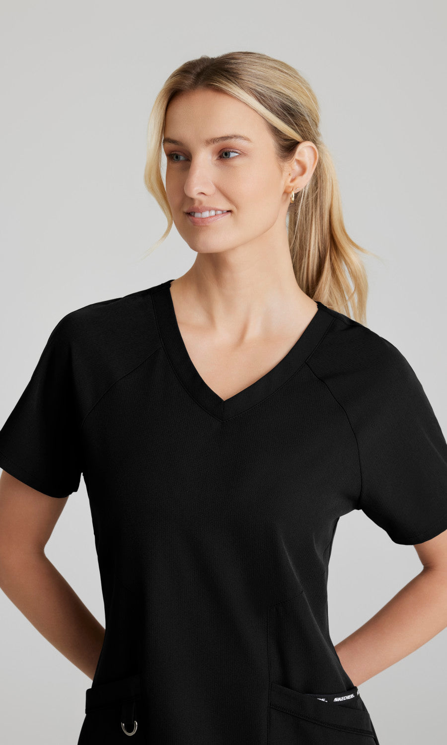 Skechers Fusion SKT238 Prisma Scrub Top Black