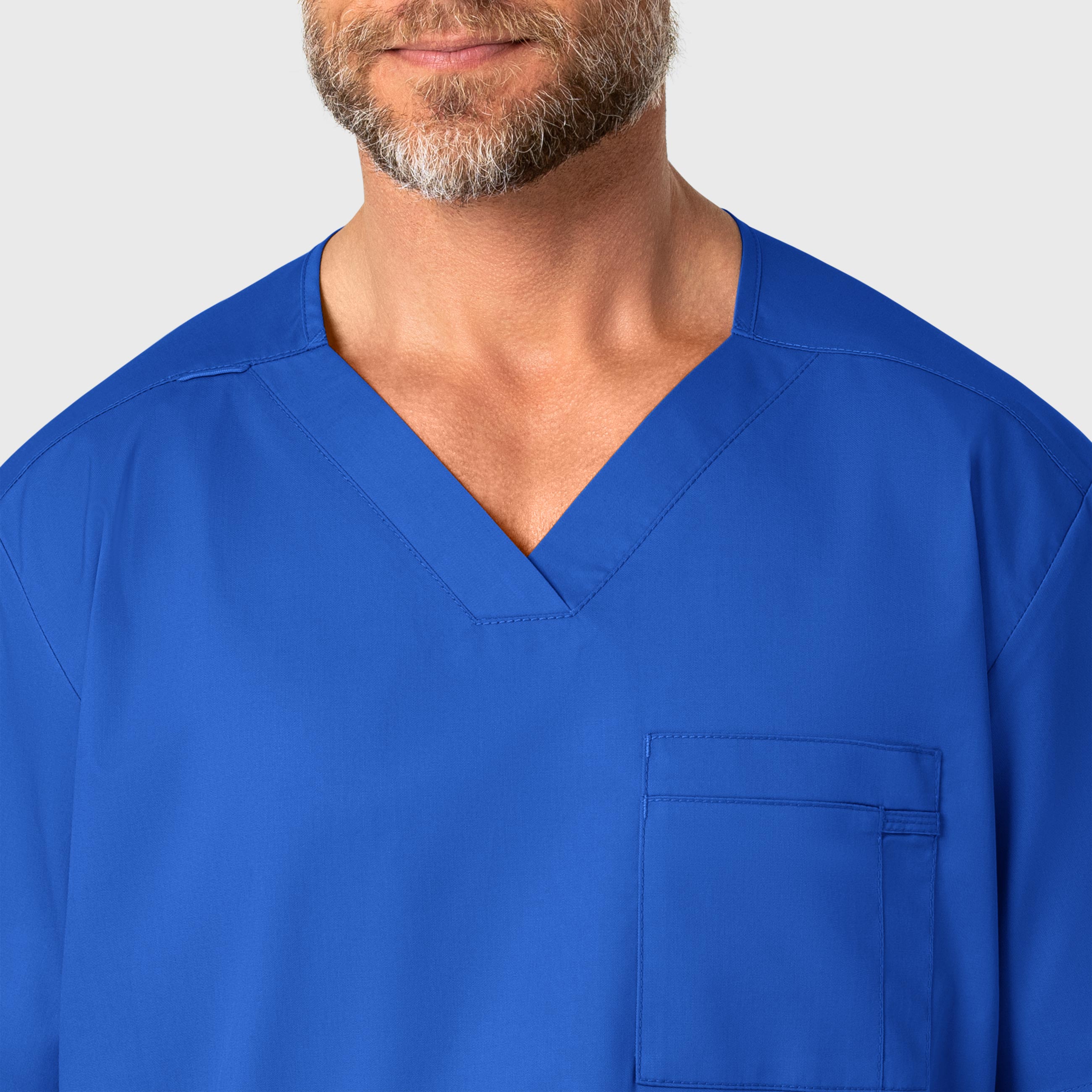 WonderWORK 103 Men's V-Neck Scrub Top Royal