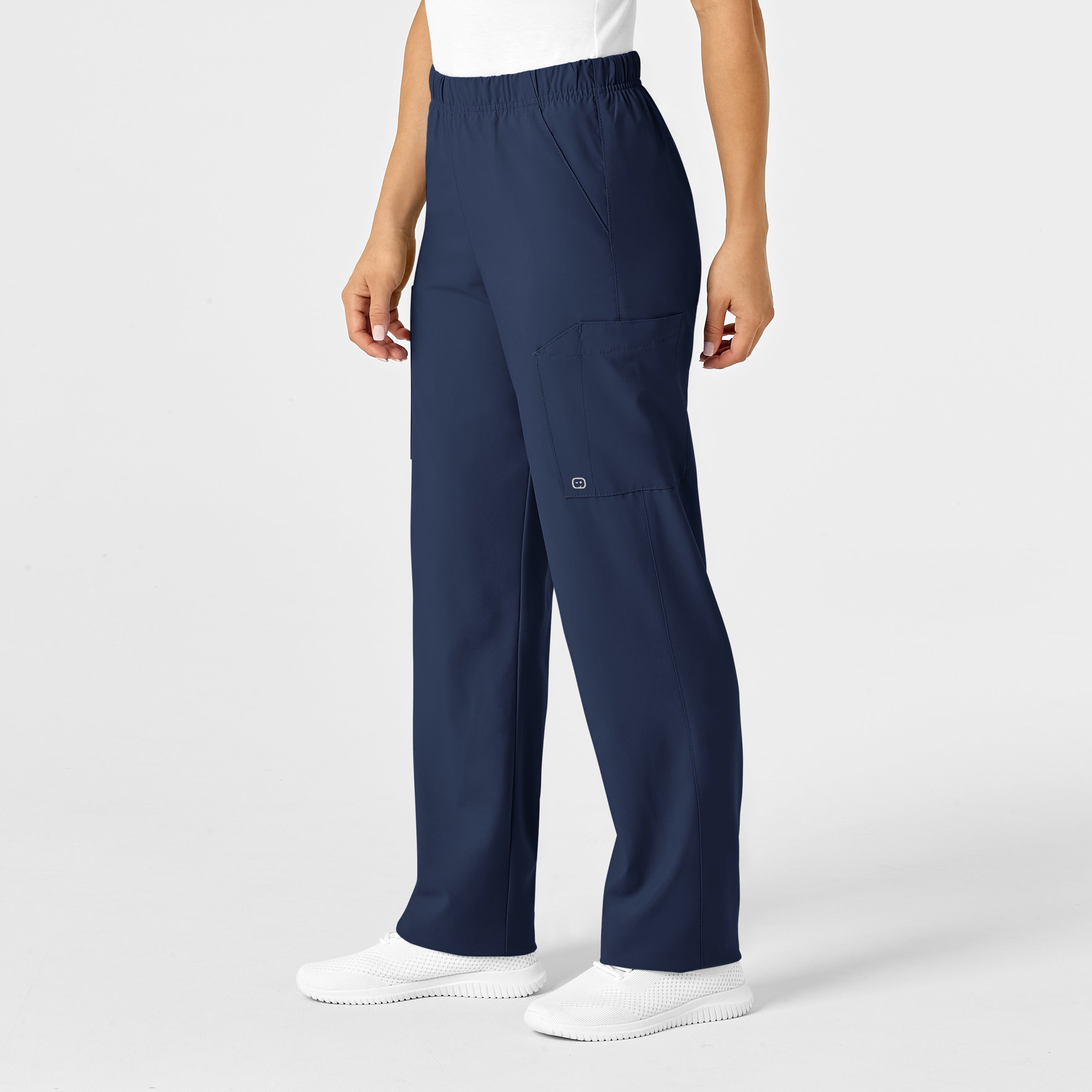 W123 5855 Unisex Multi-Cargo Scrub Pants Navy