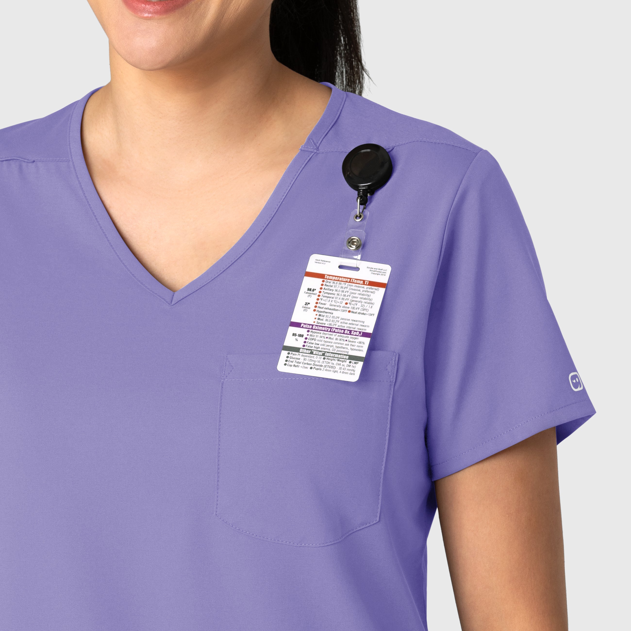 Boundless 6151 Tuck-In Scrub Top Iris Purple
