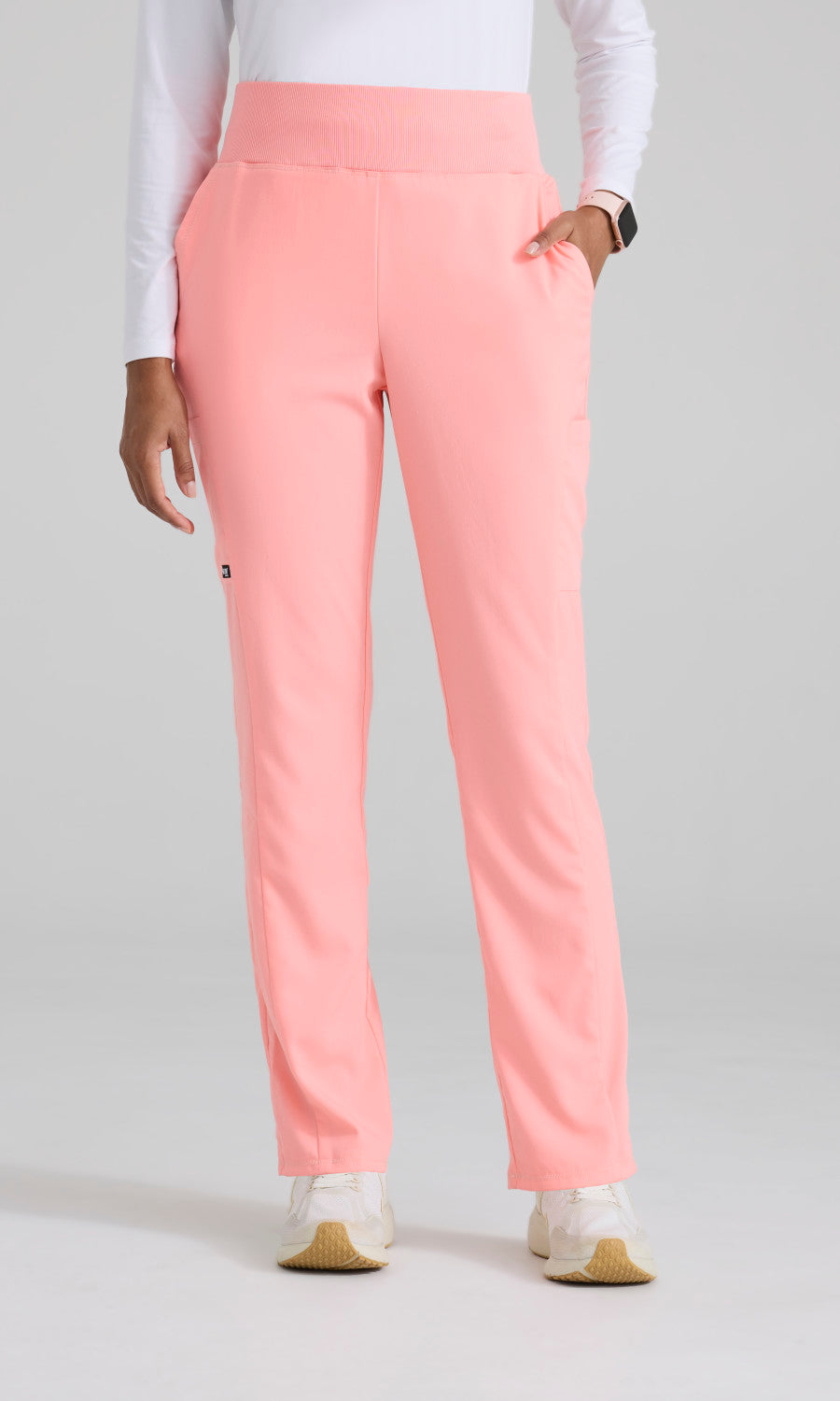 Grey's Anatomy Stretch GRSP692 Renee Scrub Pants Bright Papaya