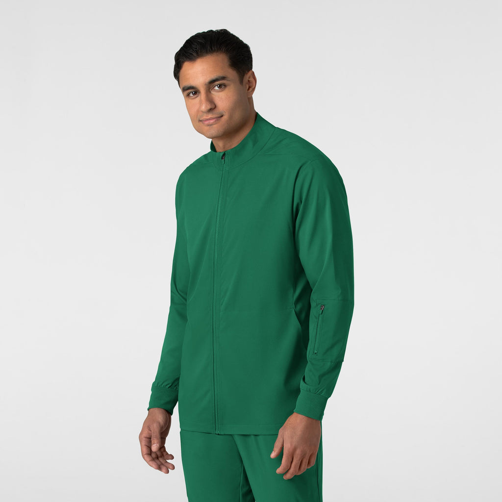 Boundless 8351 Men's Warm Up Scrub Jacket Hunter