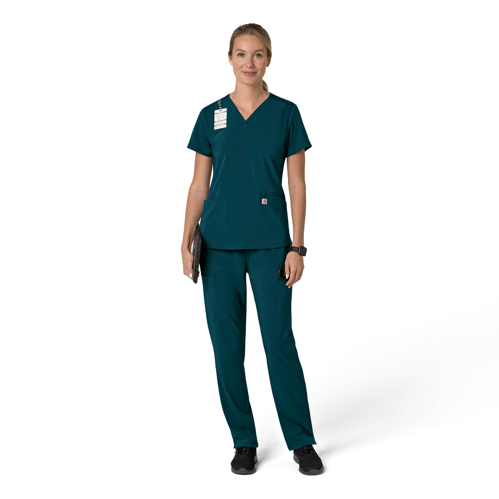 Force Cross-Flex C13210 Flex Panel V-Neck Scrub Top Caribbean