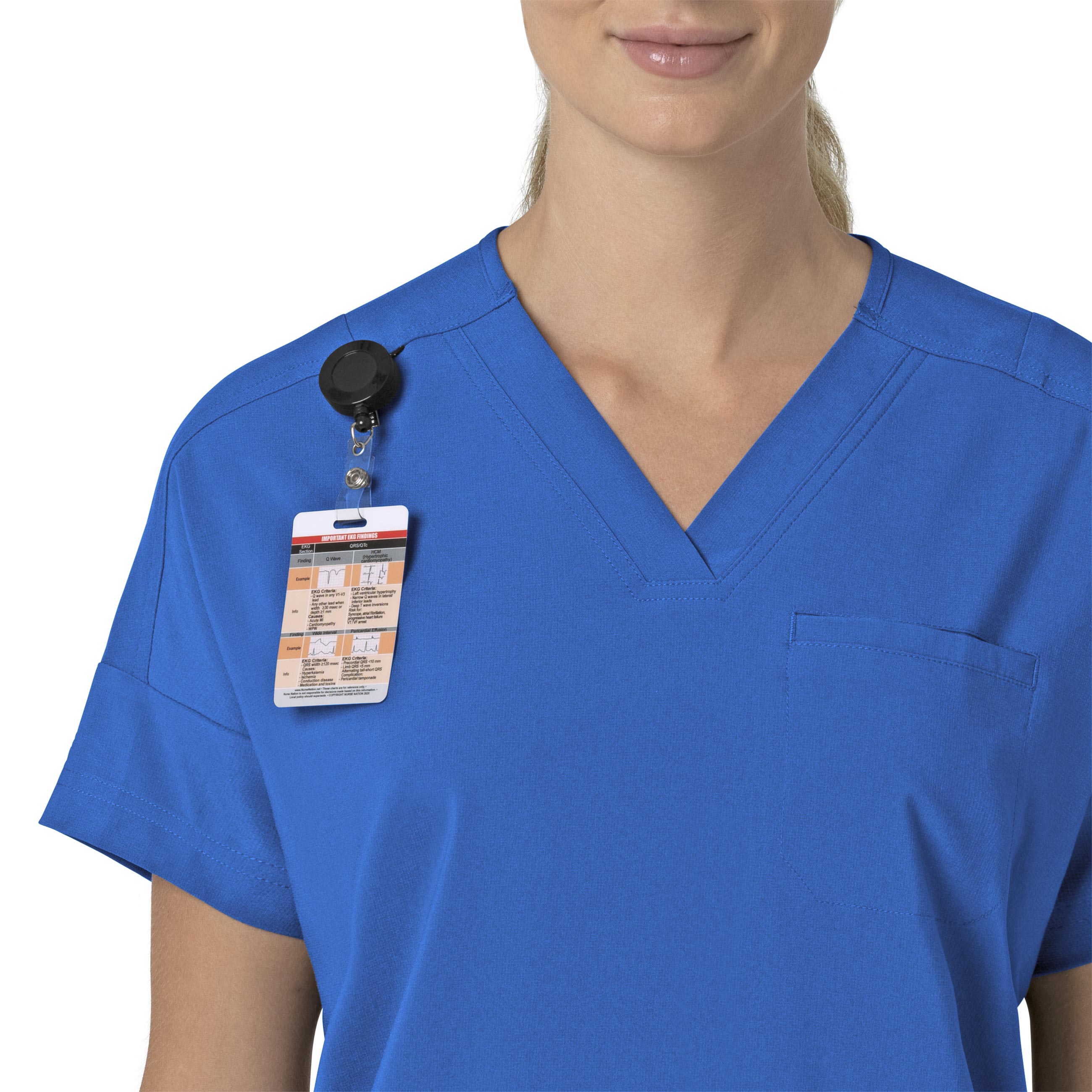 Force Cross-Flex C13110 Oversized V-Neck Scrub Top Royal