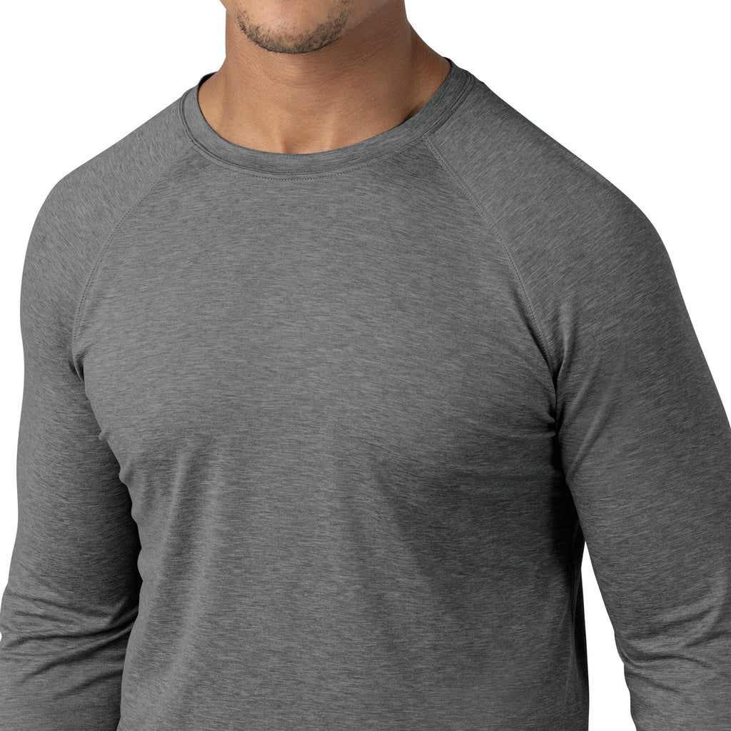 Force Sub-Scrubs C32009 Men's Performance Long Sleeve Tee Pewter Heather