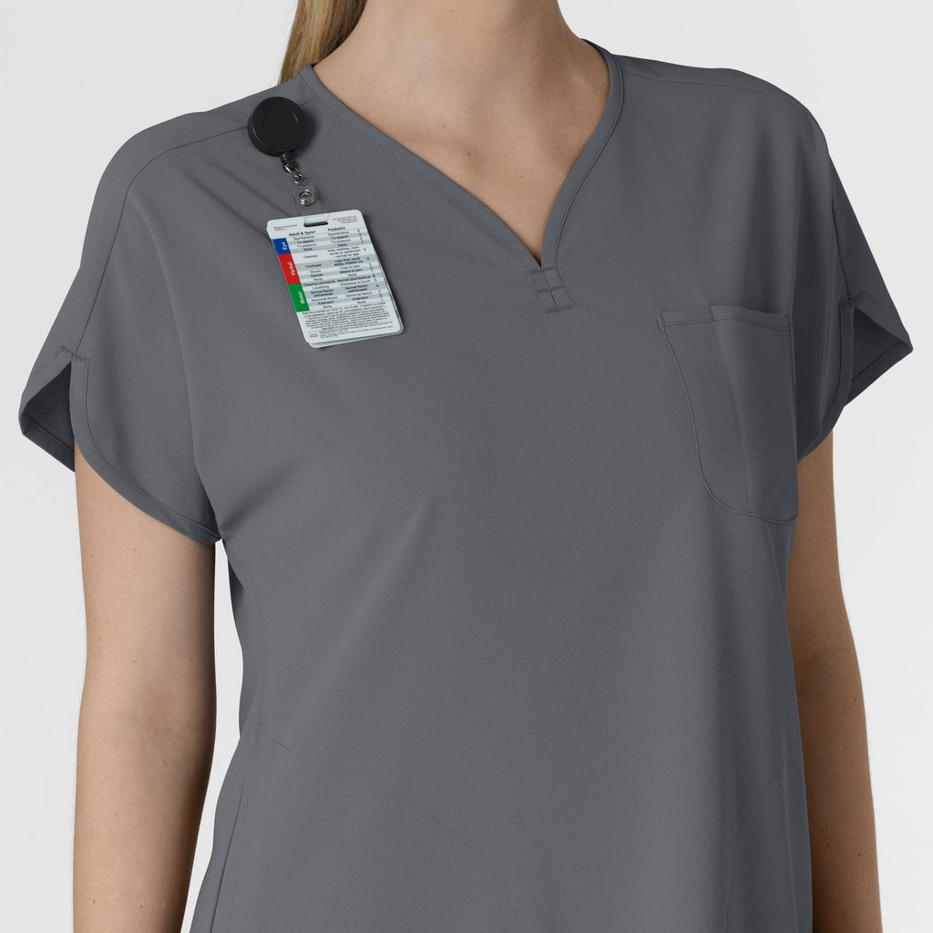 RENEW 6634 Dolman Scrub Top Pewter