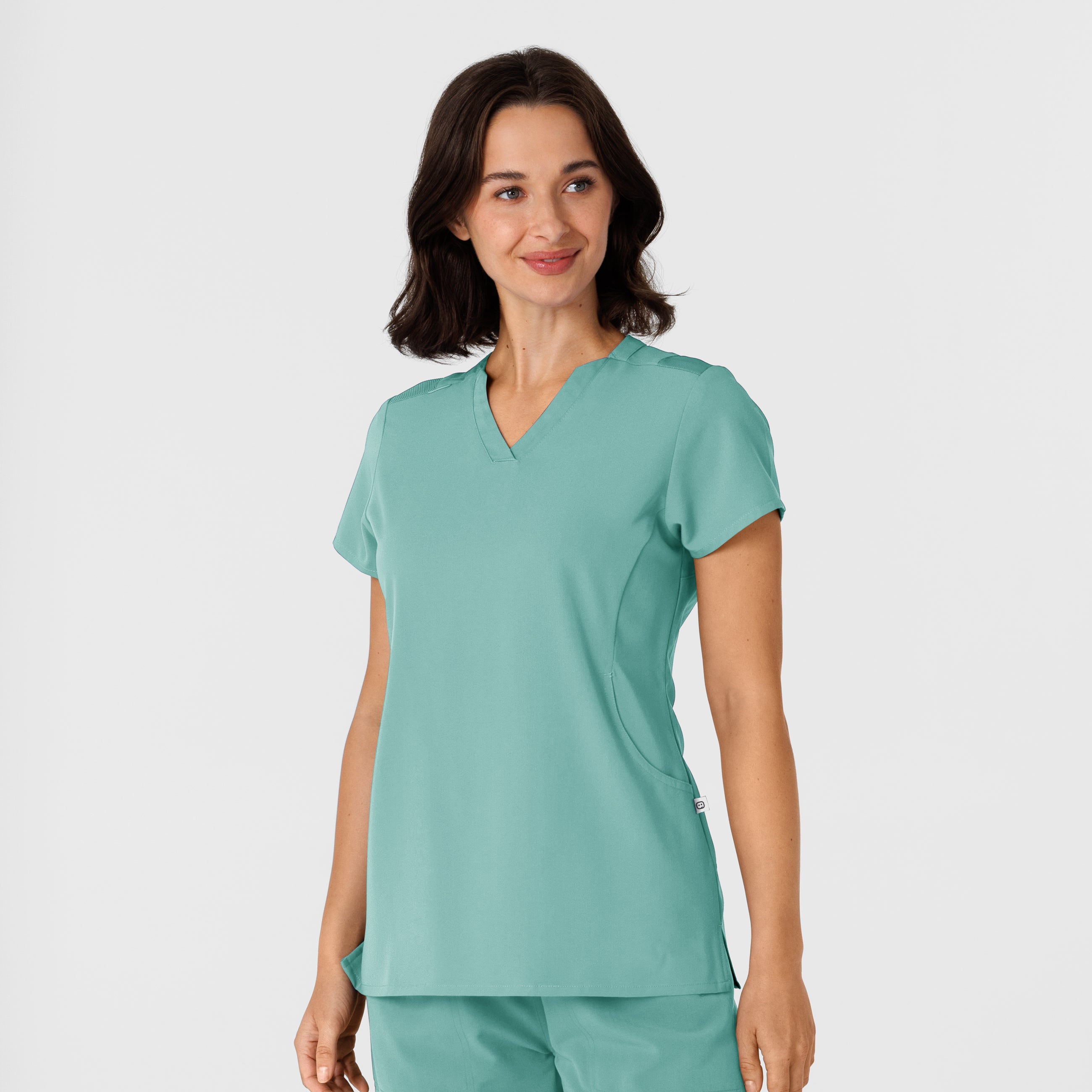 Nova 6432 Flex-n-Reach V-Neck Scrub Top Turquoise – Affordable