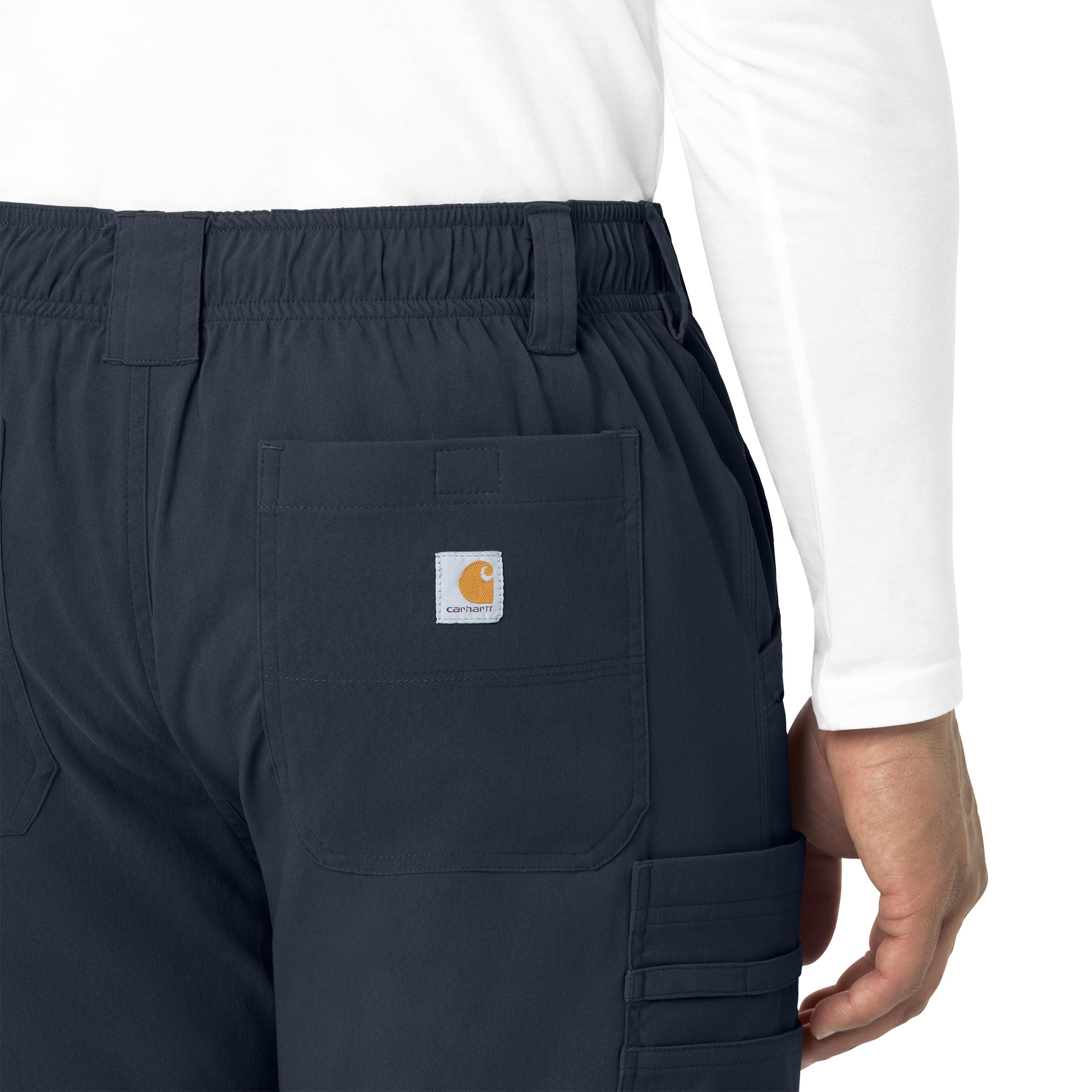 Rugged Flex Peak C55037 Men's Straight Leg Cargo Scrub Pants Navy