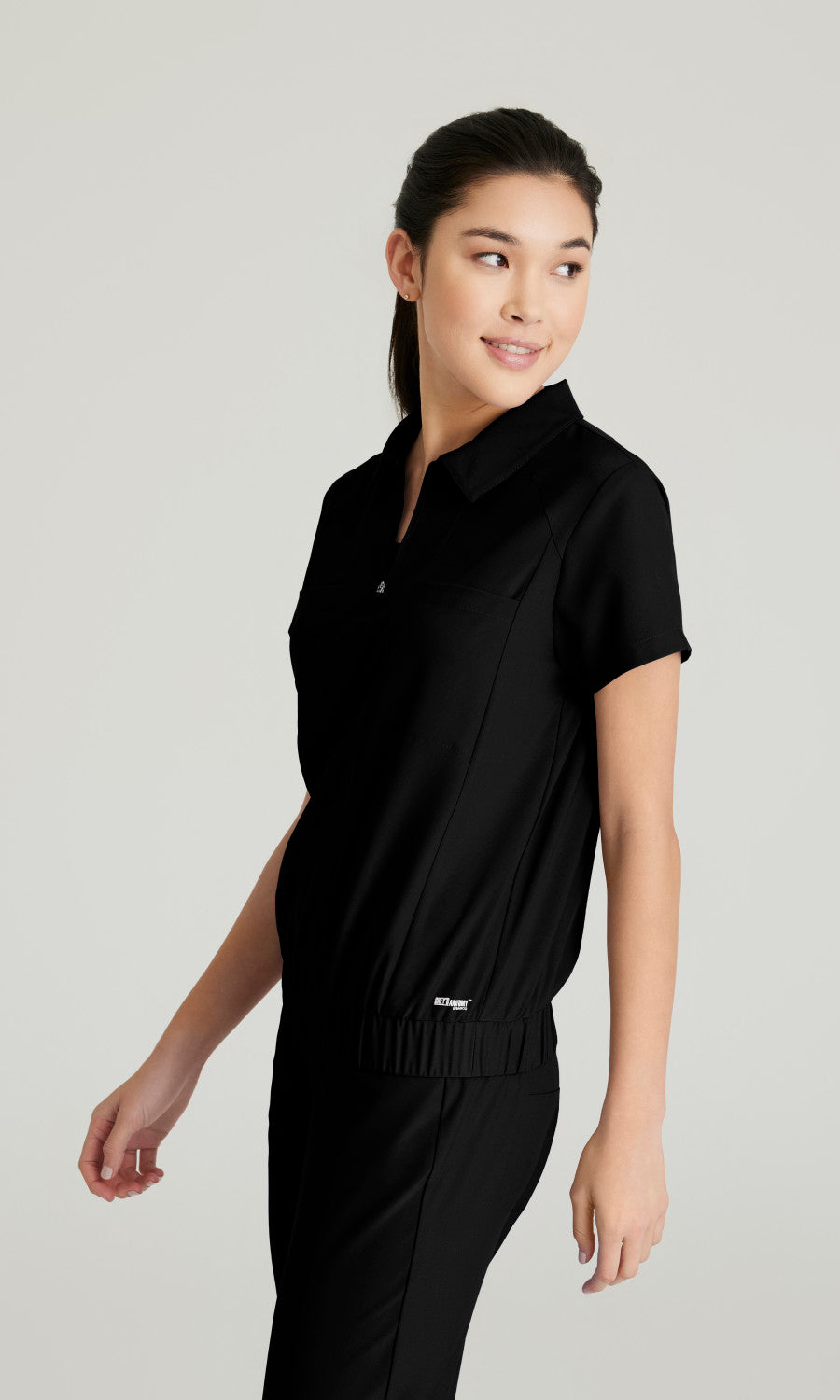 Grey's Anatomy Evolve GSST215 Perseverance Scrub Top Black